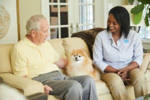 Senior and Caregiver Siting